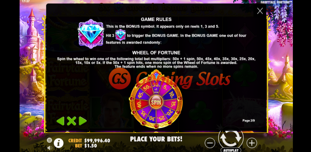 Game Rules for Fairytale Fortune slot by Pragmatic Play