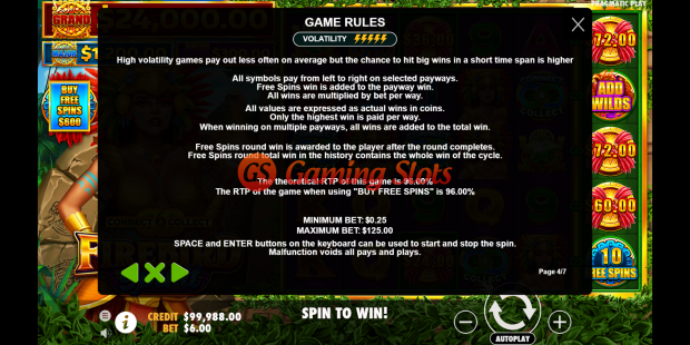 Game Rules for Firebird Spirit slot from Wild Streak Gaming
