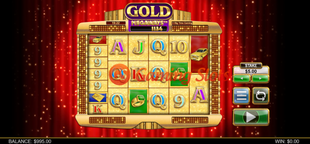 Base Game for Gold Megaways slot from Big Time Gaming