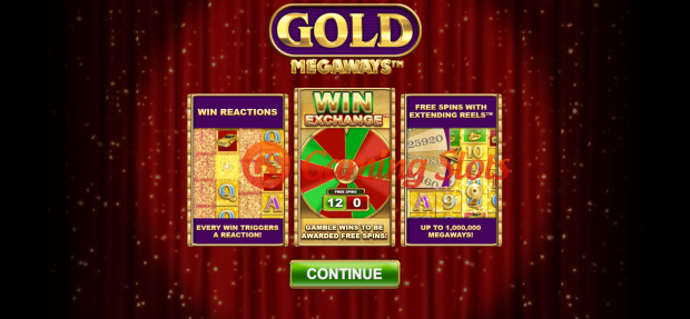 Game Intro for Gold Megaways slot from Big Time Gaming