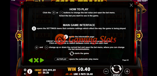 Game Rules for Gold Train slot by Pragmatic Play