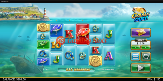 Base Game for Golden Catch Megaways slot from Big Time Gaming