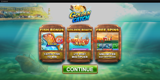 Game Intro for Golden Catch Megaways slot from Big Time Gaming