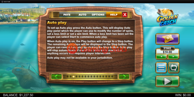 Game Rules for Golden Catch Megaways slot from Big Time Gaming