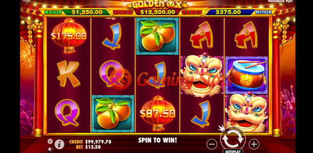 Base Game for Golden Ox slot by Pragmatic Play