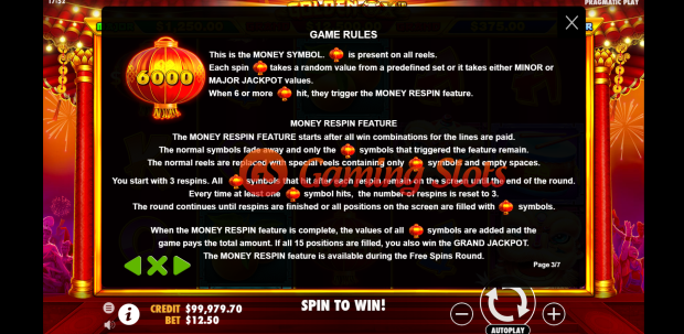 Game Rules for Golden Ox slot by Pragmatic Play