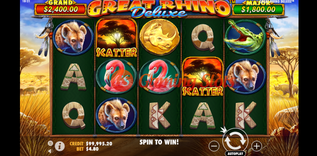 Base Game for Great Rhino Deluxe slot by Pragmatic Play