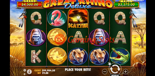 Base Game for Great Rhino Deluxe slot by Pragmatic Play