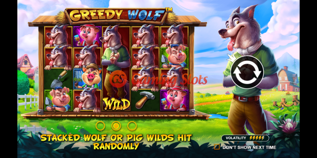 Game Intro for Greedy Wolf slot from Pragmatic Play