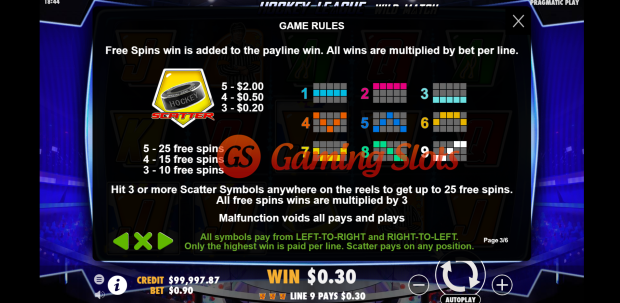 Game Rules for Hockey League Wild Match slot by Pragmatic Play