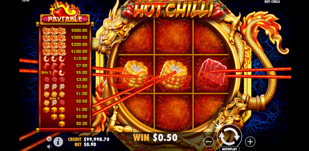 Base Game for Hot Chilli slot by Pragmatic Play