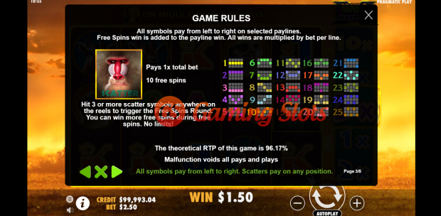 Game Rules for Hot Safari slot by Pragmatic Play