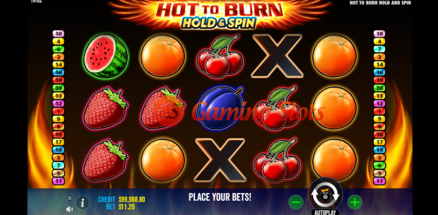 Base Game for Hot To Burn and Spin slot by Pragmatic Play