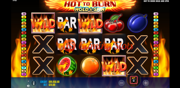 Base Game for Hot To Burn and Spin slot by Pragmatic Play
