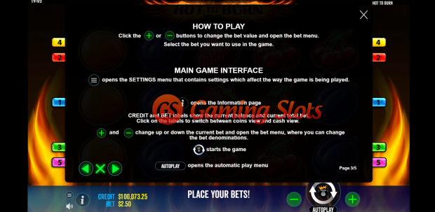 Game Rules for Hot To Burn slot by Pragmatic Play