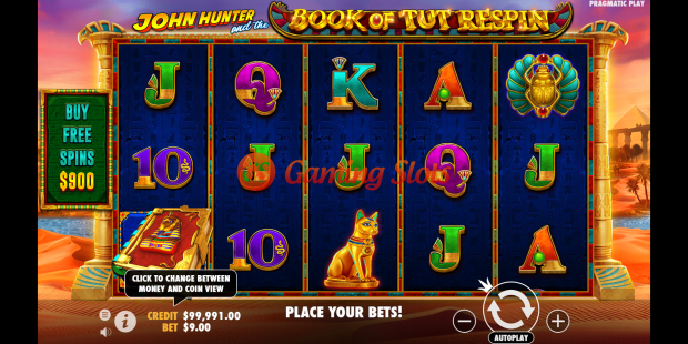 Base Game for John Hunter and The Book of Tut Respin slot from Pragmatic Play