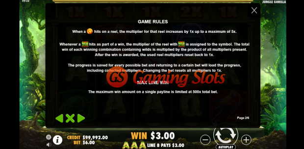 Game Rules for Jungle Gorilla slot by Pragmatic Play
