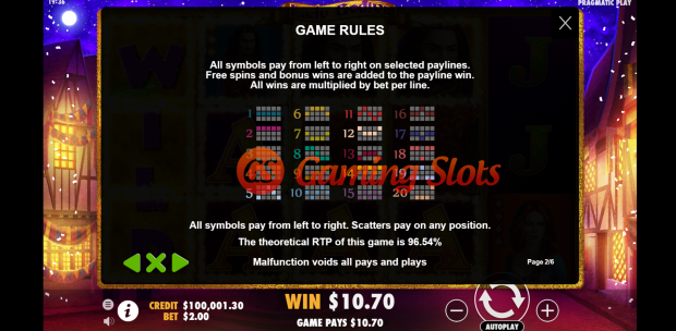 Game Rules for Lady Godiva slot by Pragmatic Play