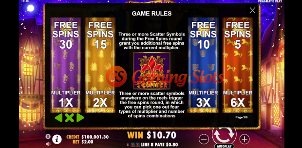 Game Rules for Lady Godiva slot by Pragmatic Play