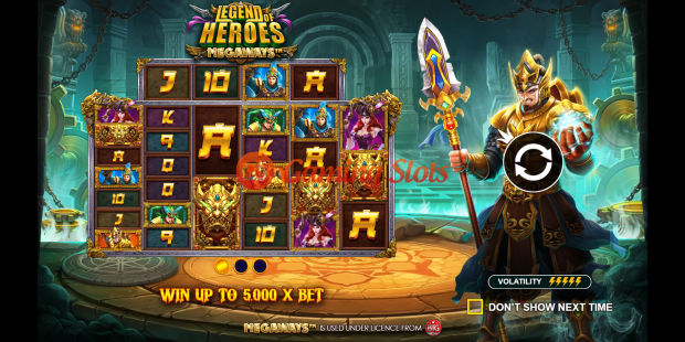 Game Intro for Legend of Heroes Megaways slot from Pragmatic Play