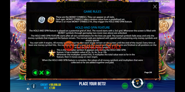 Game Rules for Lucky, Grace and Charm slot by Reel Kingdom