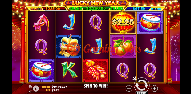 Base Game for Lucky New Year slot by Pragmatic Play