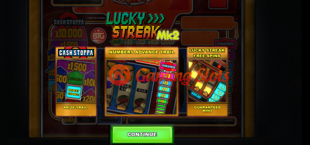 Game Intro for Lucky Streak Mk2 slot from Big Time Gaming