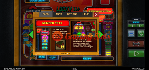 Game Rules for Lucky Streak Mk2 slot from Big Time Gaming