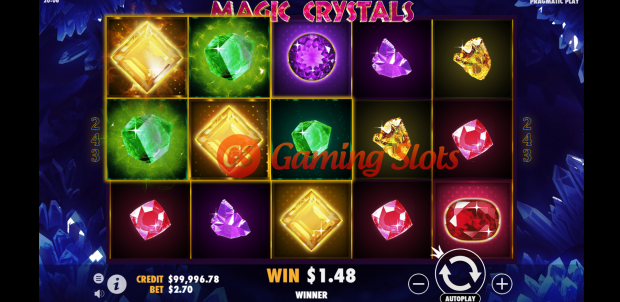 Base Game for Magic Crystals slot by Pragmatic Play