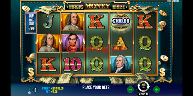 Base Game for Magic Money Maze slot from Reel kingdom