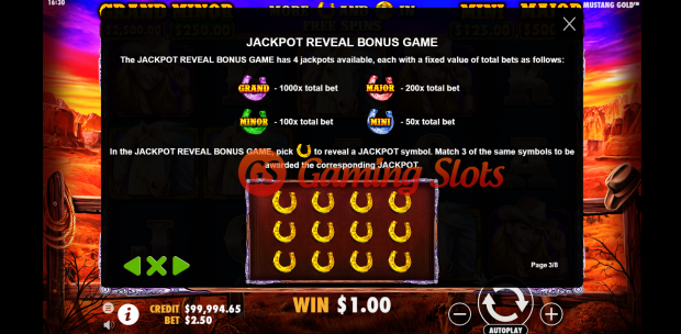 Game Rules for Mustang Gold slot by Pragmatic Play