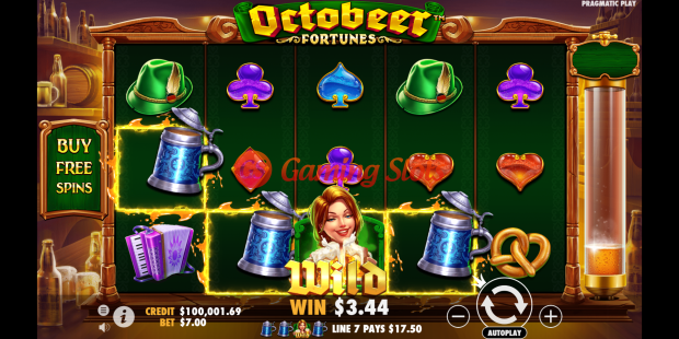 Base Game for Octobeer Fortunes slot from Pragmatic Play