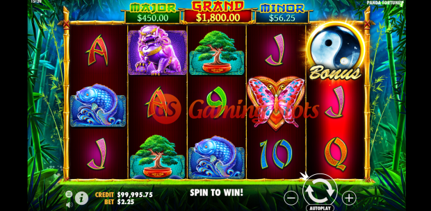 Base Game for Pandas Fortune slot by Pragmatic Play