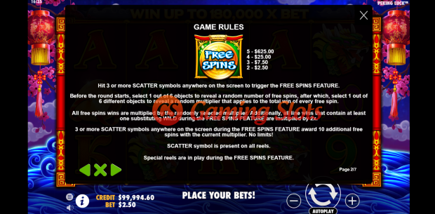 Game Rules for Peking Luck slot by Pragmatic Play