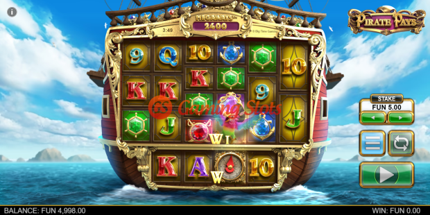 Base Game for Pirate Pays Megaways slot from Big Time Gaming