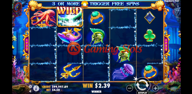 Base Game for Queen of Atlantis slot by Pragmatic Play