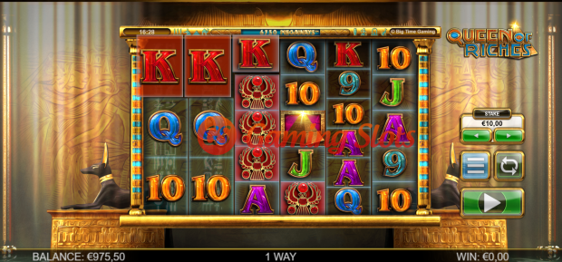 Base Game for Queen Of Riches slot from Big Time Gaming