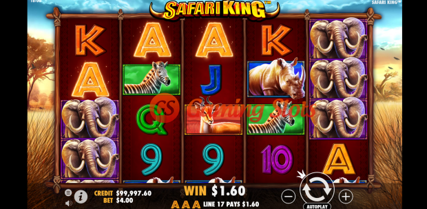 Base Game for Safari King slot by Pragmatic Play
