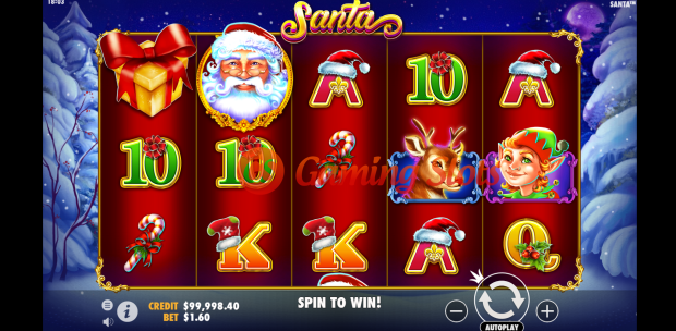 Base Game for Santa slot by Pragmatic Play