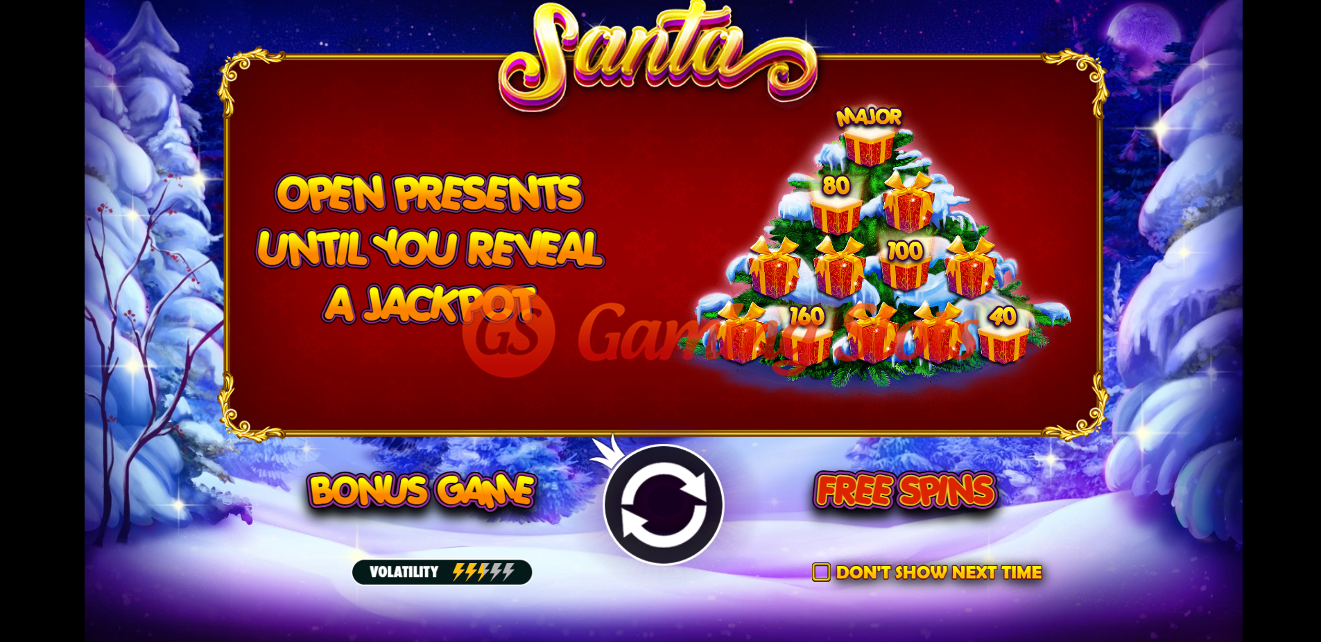 Game Intro for Santa slot by Pragmatic Play