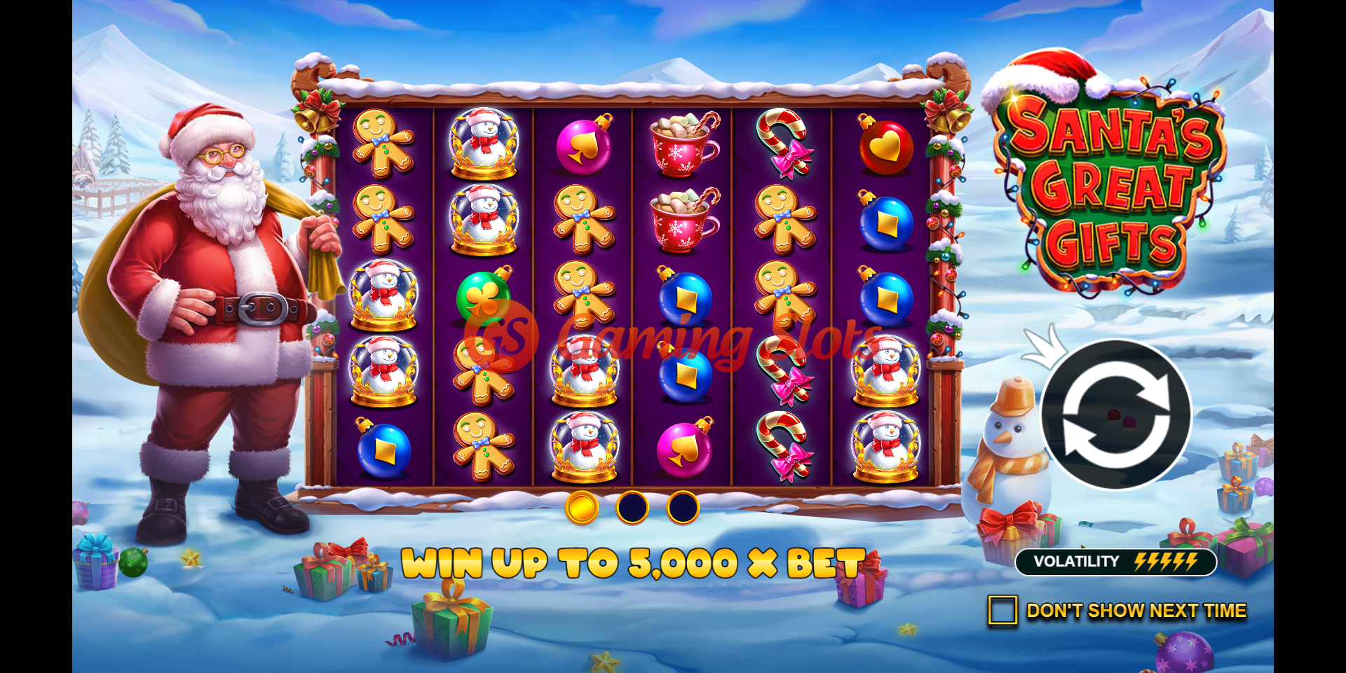 Game Intro for Santa's Great Gifts slot from Pragmatic Play