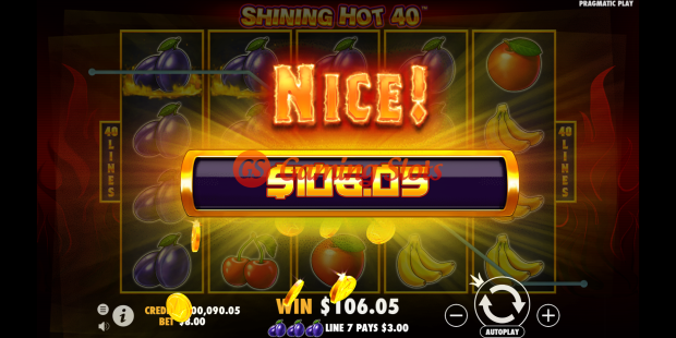 Base Game for Shining Hot 40 slot from Pragmatic Play