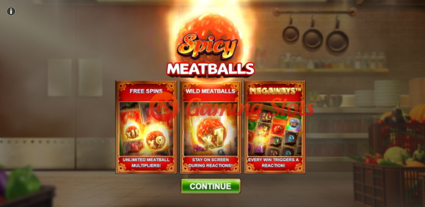 Game Intro for Spicy Meatballs slot from Big Time Gaming