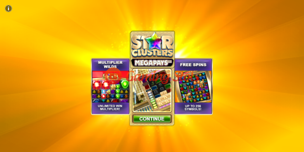 Game Intro for Star Clusters Megapays slot from Big Time Gaming