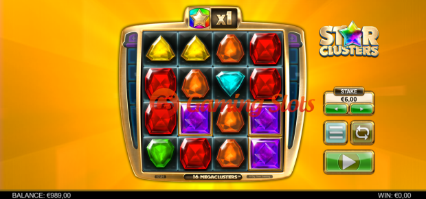 Base Game for Star Clusters slot from Big Time Gaming