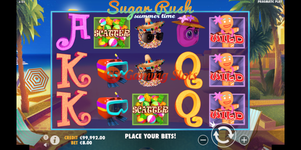 Base Game for Sugar Rush Summer Time slot from Pragmatic Play