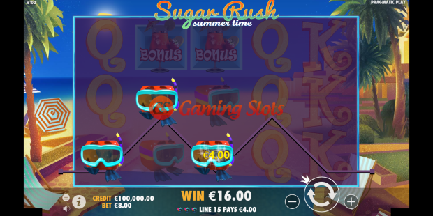 Base Game for Sugar Rush Summer Time slot from Pragmatic Play