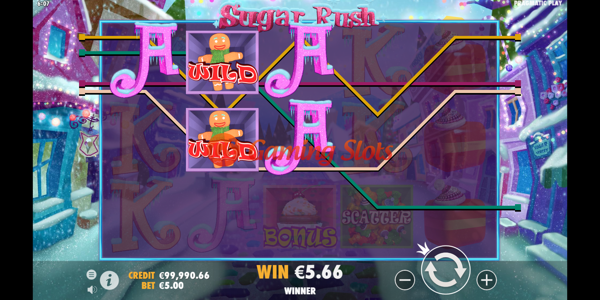 Base Game for Sugar Rush Winter slot from Pragmatic Play