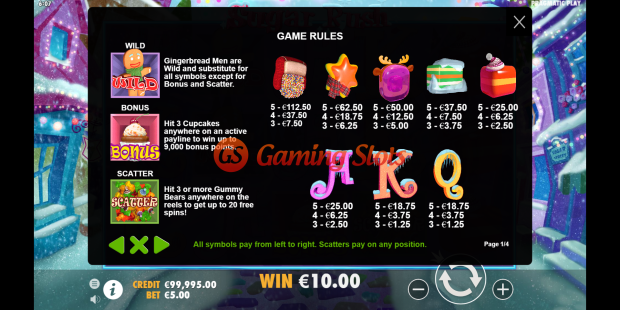Game Rules for Sugar Rush Winter slot from Pragmatic Play