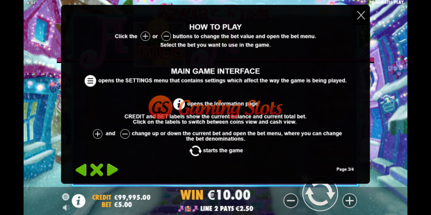 Pay Table for Sugar Rush Winter slot from Pragmatic Play